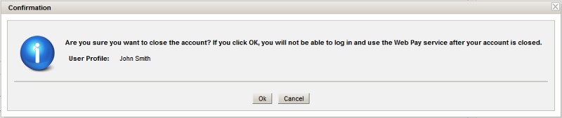 Close Account Confirmation