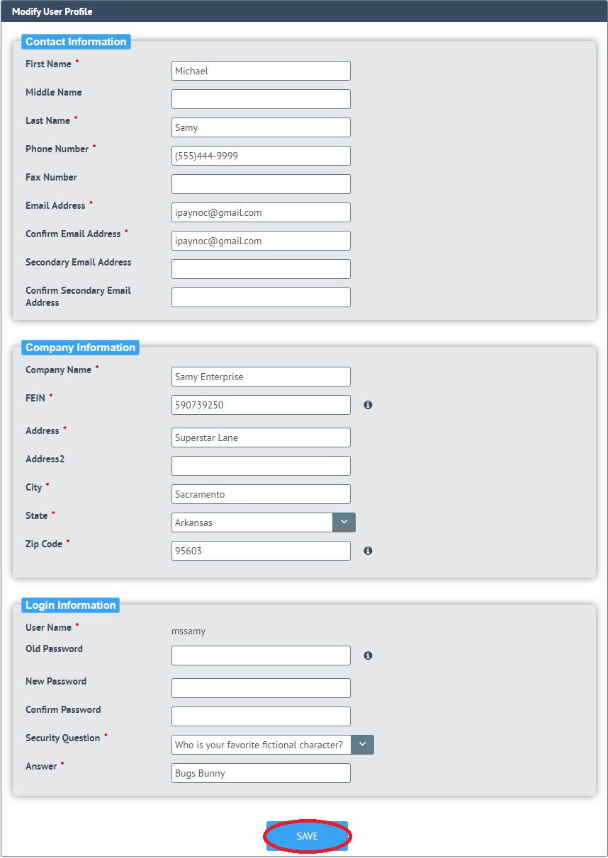 User Profile Fields